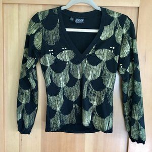 Simka Sol THE TUCK-IN TOP gold and black